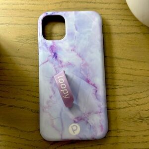 iPhone 11 purple marble loopy case (also compatible with iPhone XR)